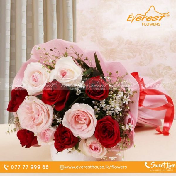 Red & Pink Rose Bouquet